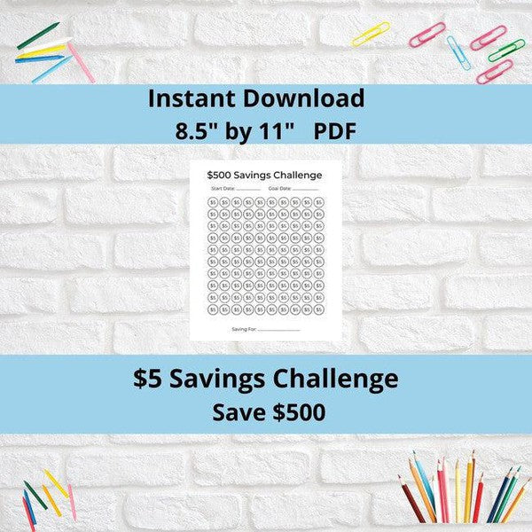 Easy $500 Savings Challenge