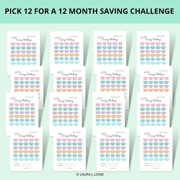 Fun Money Savings Challenge Bundle