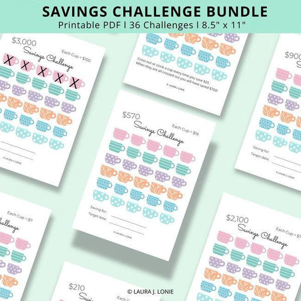 Fun Money Savings Challenge Bundle