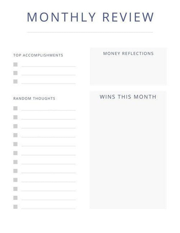 Minimalistic Daily, Weekly, Monthly, Yearly Planner Pages